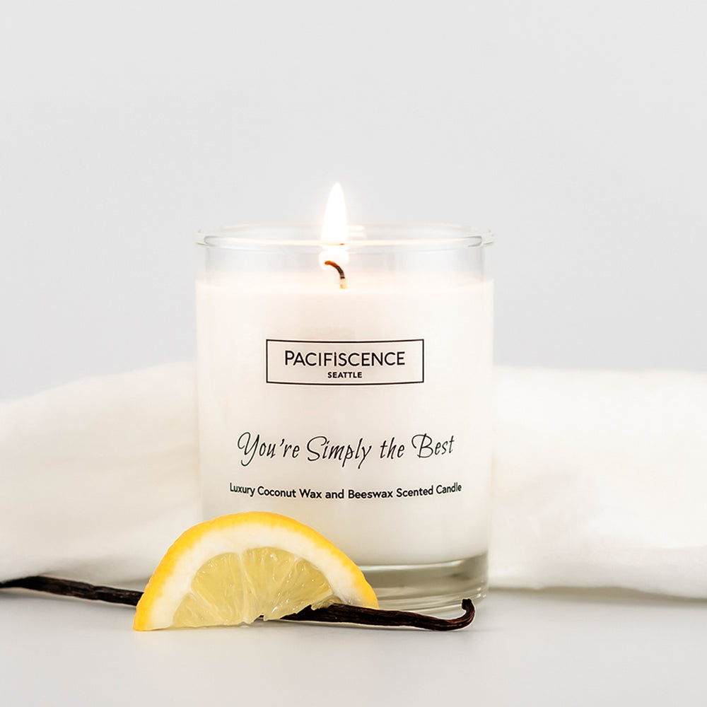 PACIFISCENCE You're Simply the Best Lemon Vanilla | Made In Washington | Elegant Local Candles