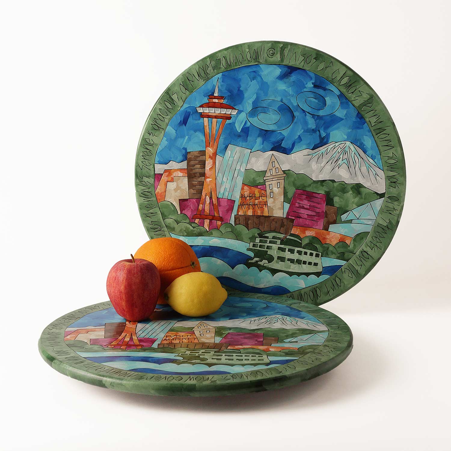 Susan Riddle Design Terry Design Studio Seattle Skyline Lazy Susan | Made in Washington