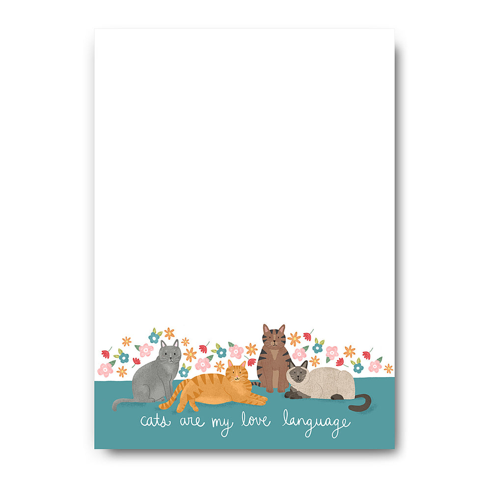 The Cheery Pet Cat Are My Love Language Notepad | Made In Washington