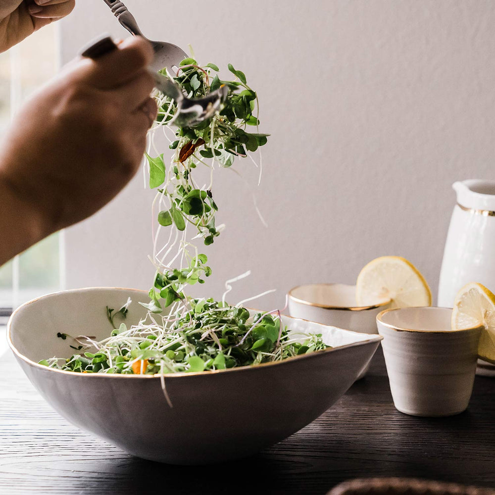 Pottery By Eleni Peggy Serving Bowl | Made In Washington | Locally Made Salad or Pasta Serving Bowls