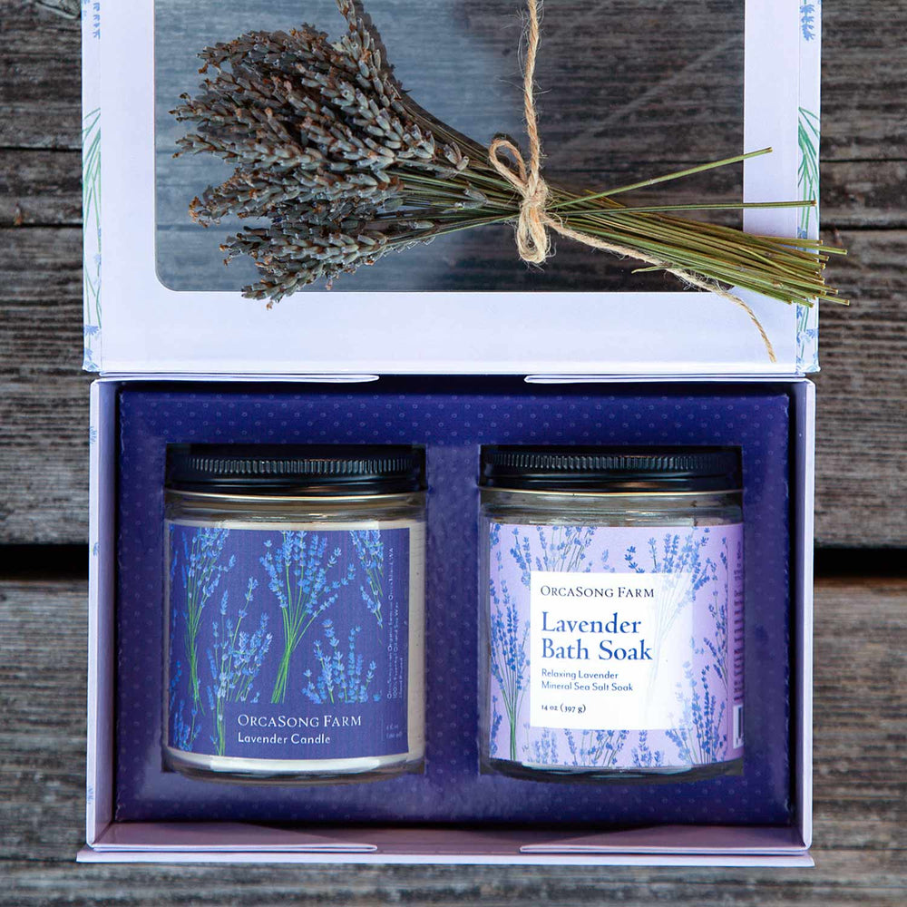 OrcaSong Farm Lavender Relaxation Spa Box | Made In Washington | Self-care Bath & Body Care