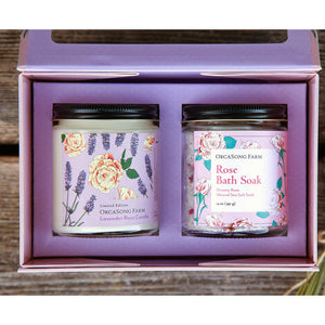 OrcaSong Farm Dreamy Lavender Rose Spa Box | Made In Washington | Luxurious Self  Care Gift Box