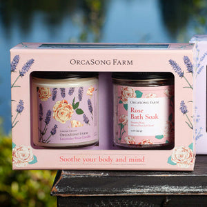 OrcaSong Farm Dreamy Lavender Rose Spa Box | Made In Washington | Bath & Body Gifts