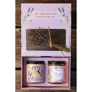 
            
                Load image into Gallery viewer, OrcaSong Farm Dreamy Lavender Rose Spa Box | Made In Washington | Soothe Your Body And Your Mind
            
        