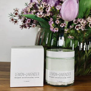 
            
                Load image into Gallery viewer, Handmade La Conner Whipped Lemon Lavender Moisturizing Cream | Made In Washington | Locally Made Sap and Beauty Gifts
            
        