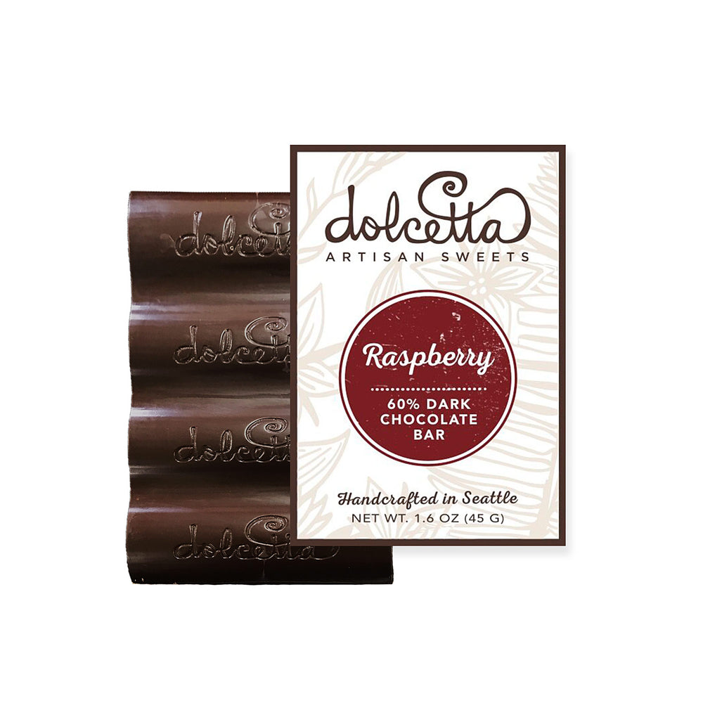Dolcetta Dark Chocolate Raspberry Bars | Made In Washington | Sweet Treat For Candy Lovers