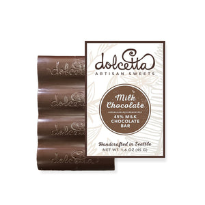 
            
                Load image into Gallery viewer, Dolcetta 45% Milk Chocolate Bar | Made In Washington | Artisan Made Candy Bars
            
        