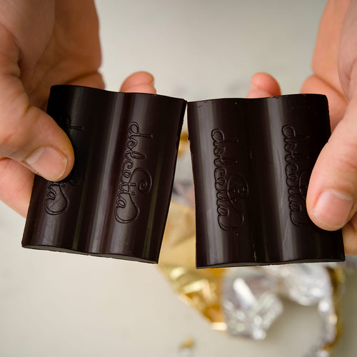 Dolcetta Chocolate bar packaging on a white background | Dolcetta 80% Dark Chocolate Bar | Made In Washington | Chocolate Gifts