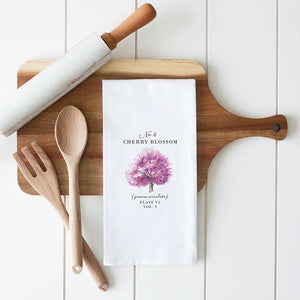 Porter Lane Home Cherry Blossom Tea Towel | Made In Washington | Local Kitchen Gifts