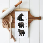 Porter Lane Home Black  Bears Tea Towel | Made In Washington | Housewarming Gifts