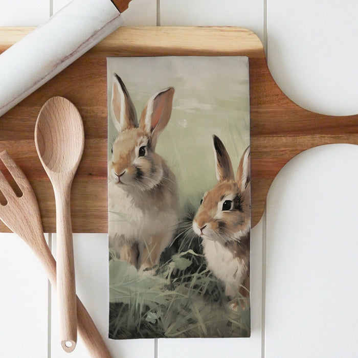 
            
                Load image into Gallery viewer, Porter Lane Home Vintage Bunny Tea Towel | Made In Washington | Local Gifts
            
        