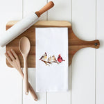 Porter Lane Home Cardinal Family Tea Towel | Made In Washington | Kitchen Gift