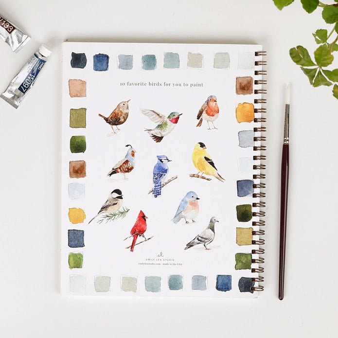 
            
                Load image into Gallery viewer, Emily Lex Studio Birds Watercolor Workbook | Made In Washington | Paint Your Own Bird  Art
            
        