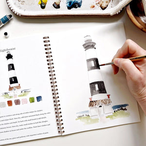Emily Lex Studio Seaside Watercolor Workbook | Made In Washington | Water Color Sketches To Paint