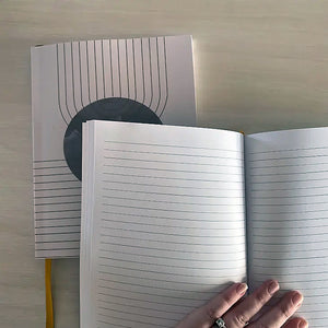 Sound & Circle Glue-Bound Notebook Boho Room | Made In Washington | Handmade Journal Books