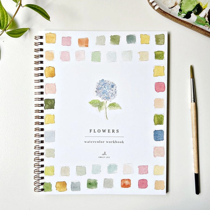 
            
                Load image into Gallery viewer, Emily Lex Studio Flowers Watercolor Workbook | Made In Washington  | Practice painting
            
        