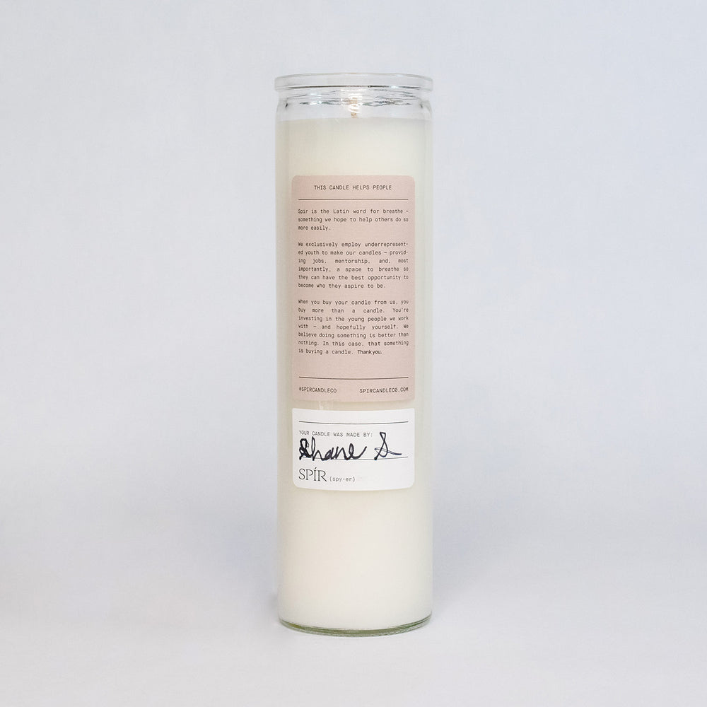 Spír Candle Co | Made In Washington | Present Candle 14 oz | Candle hand poured by underrepresented youth