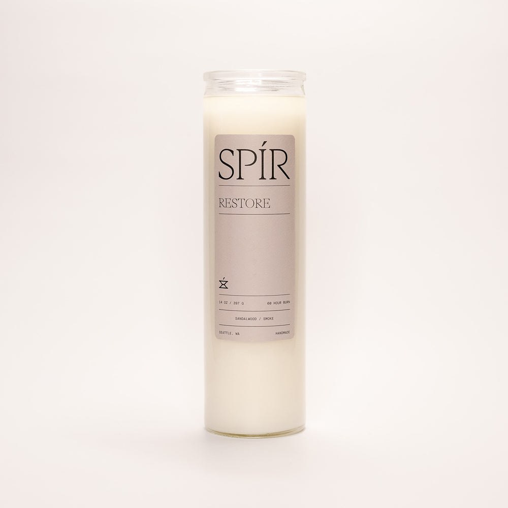 Spír Candle Co | Made In Washington | Restore 14 oz Candle | Local Gifts made by  young men in the Juvenile Justice System