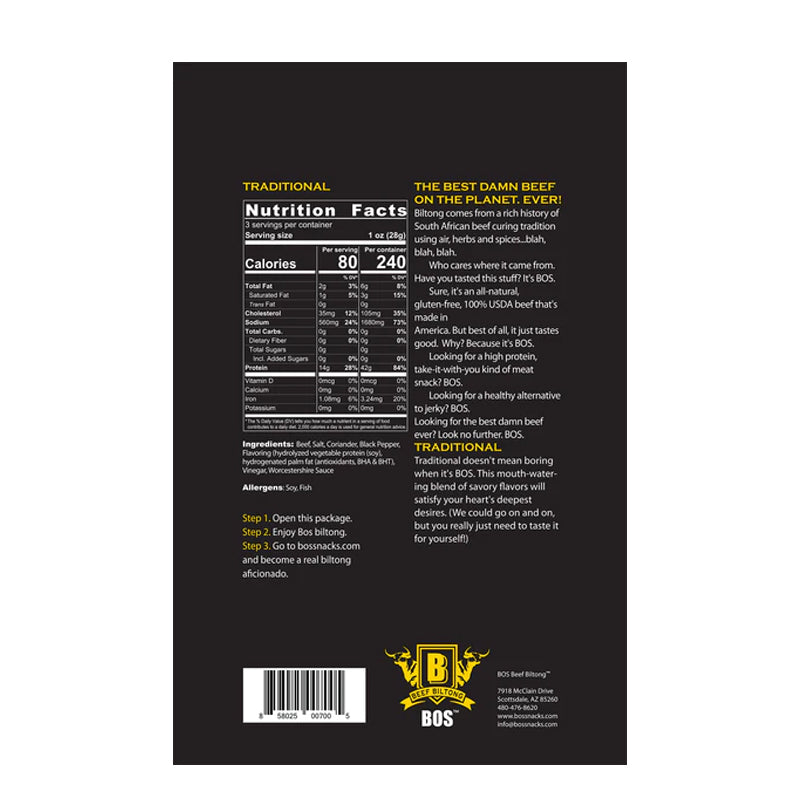 biltong jerky nutrition