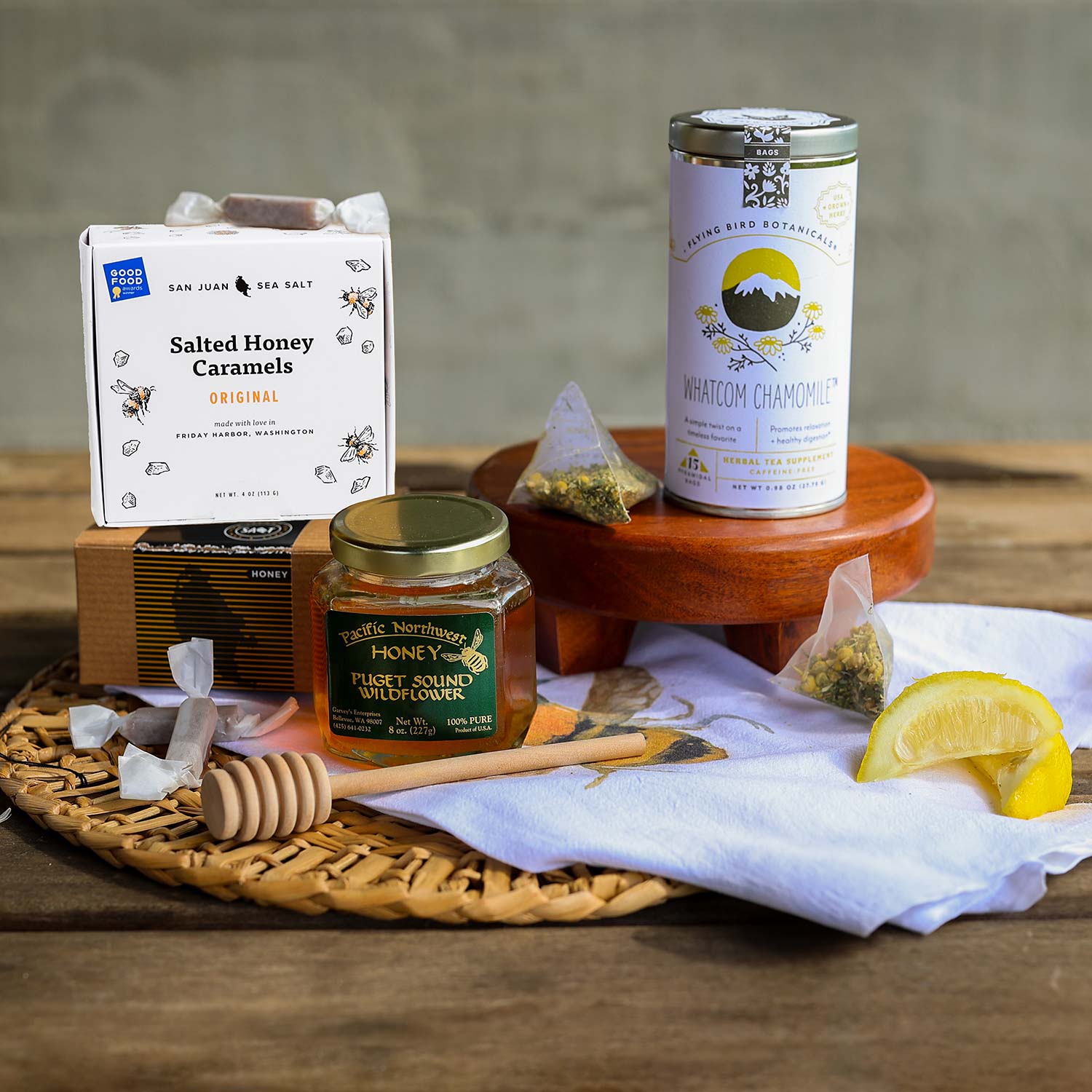 Tea & Honey Gift Set | Made In Washington | Local Comfort | Tea Lovers