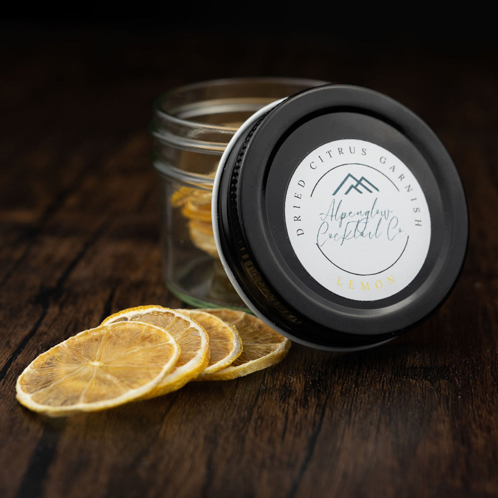 Alpenglow Cocktail Co. Dehydrated Lemon Garnish | Made In Washington | Home Bartending Accessories
