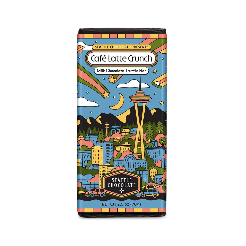 Seattle Chocolate Café Latte Crunch Truffle Bars | Made In Washington | Locally Made Artisan Chocolate