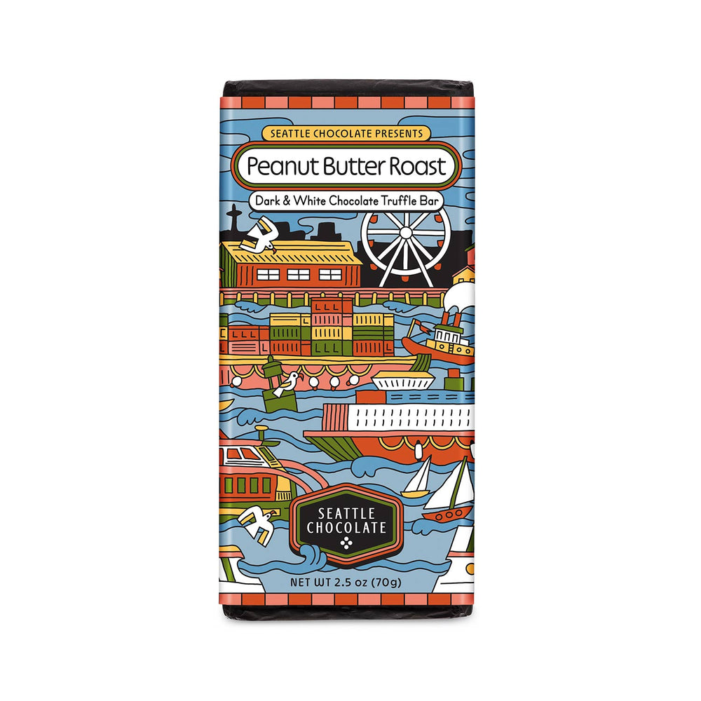 Seattle Chocolate Peanut Butter Roast Truffle Bar | Made In Washington | Artisan Chocolate Made In Wa