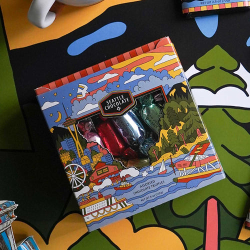 Seattle Chocolate Sound of Seattle Truffle Box | Made In Washington | Artisan Chocolate | Local Chocolate Gifts