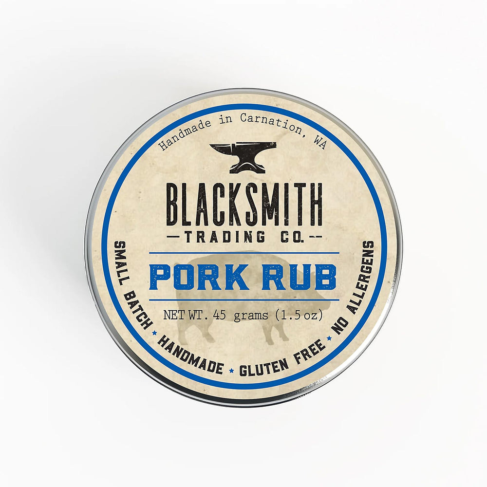 Blacksmith Trading Co Pork Rub Tin | Made In Washington | Locally Made BBQ Seasoning