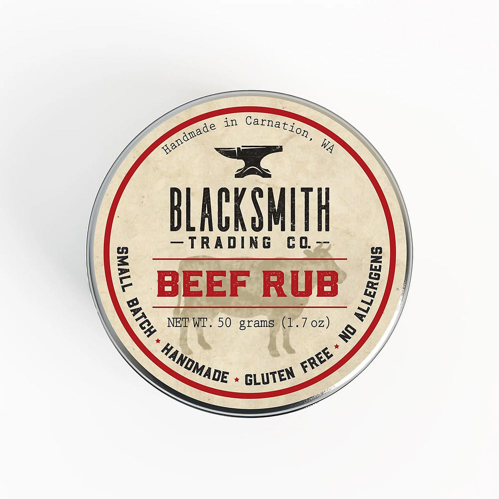 Blacksmith Trading Co Beef Rub Tin | Made In Washington | Locally Made BBQ Rubs | Artisan Gift