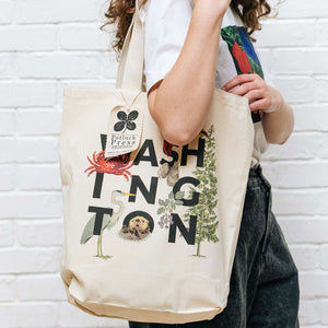 Washington Tote of Snacks | Made In Washington | Road Trip Snacks | Local Gifts From The PNW | Game Time Snacks