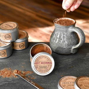 Vashon Island Coffee Dust Hot Momma | Made In Washington | Easy Serve Powder Tin |  Local Gifts For Coffee Lovers