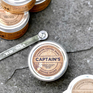 Vashon Island Coffee Dust Captain's | Made In Washington | Easy Serve Tin | Coffee Spice Flavoring