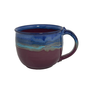 Clay In Motion Latte Mugs Purple Passion | Made In Washington | Large Handmade Coffee Cups