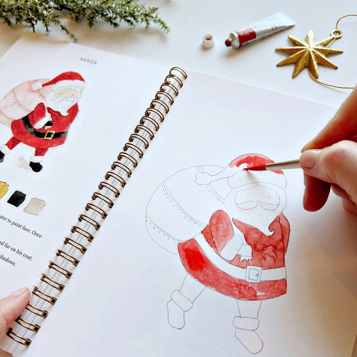 Emily Lex Studio Christmas Watercolor Workbooks | Made In Washington | Paint At Home Watercolor Kits