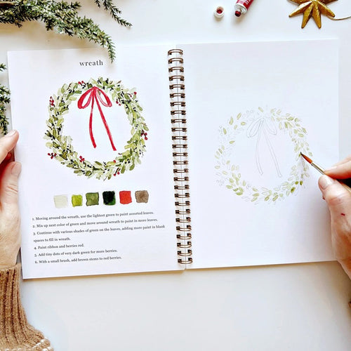 Emily Lex Studio Christmas Watercolor Workbooks | Made In Washington | Watercolor Painting For The Holidays
