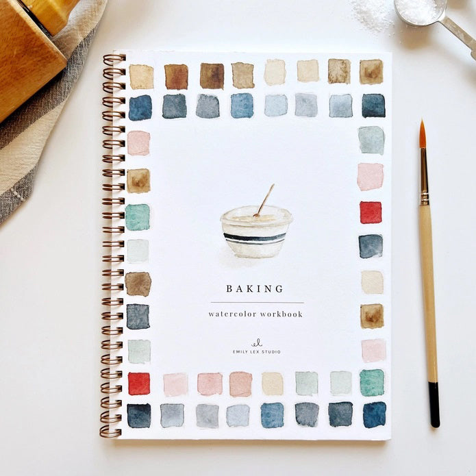 Emily Lex Studio Baking Watercolor Workbooks | Made In Washington | Arts & Crafts