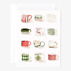 Emily Lex Studio Christmas Mugs Notecard Set | Made In Washington | Blank Cards Printed In the USA