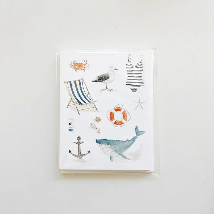 Emily Lex Studio Seaside Notecards | Made In Washington | Blank Cards |  Nautical Cards