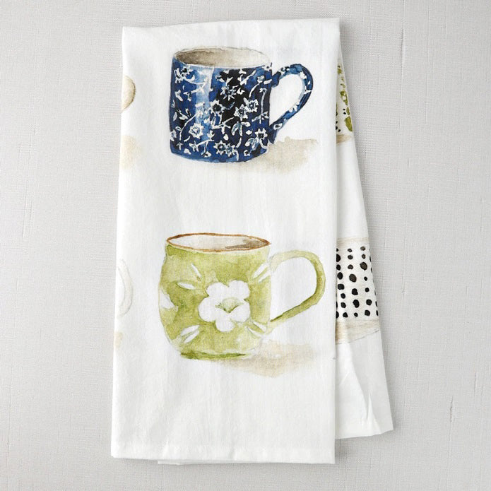 Emily Lex Studio Mugs Tea Towel | Made In Washington | Kitchen Towels