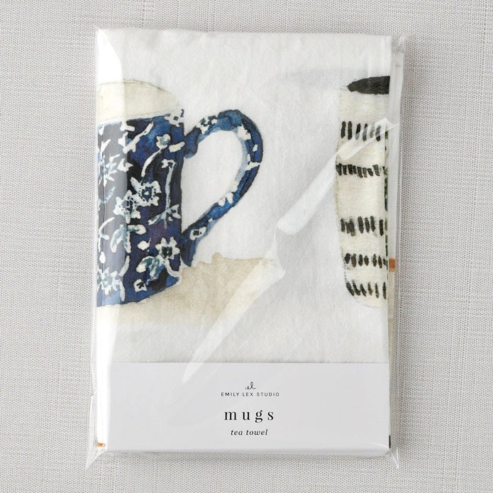 Emily Lex Studio Mugs Tea Towel | Made In Washington | Kitchen Towels