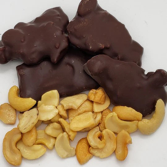 Lanier's Fine Candies | Made In Washington | Dark Chocolate Cashew Brittle with Honey | Artisan Made In Seattle, WA