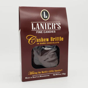 Lanier's Fine Candies | Made In Washington | Dark Chocolate Cashew Brittle with Honey | All Natural Louisiana Recipe