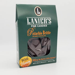 Lanier's Fine Candies | Made In Washington | Dark Chocolate Pistachio Brittle | Made In Seattle