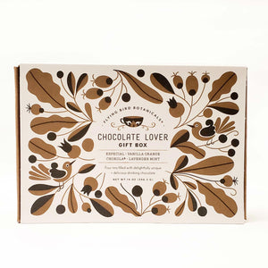 Flying Bird Botanicals Chocolate Lover Gift Box | Made In Washington | Locally Made Chocolate Drinks | Local Hot Chocolate