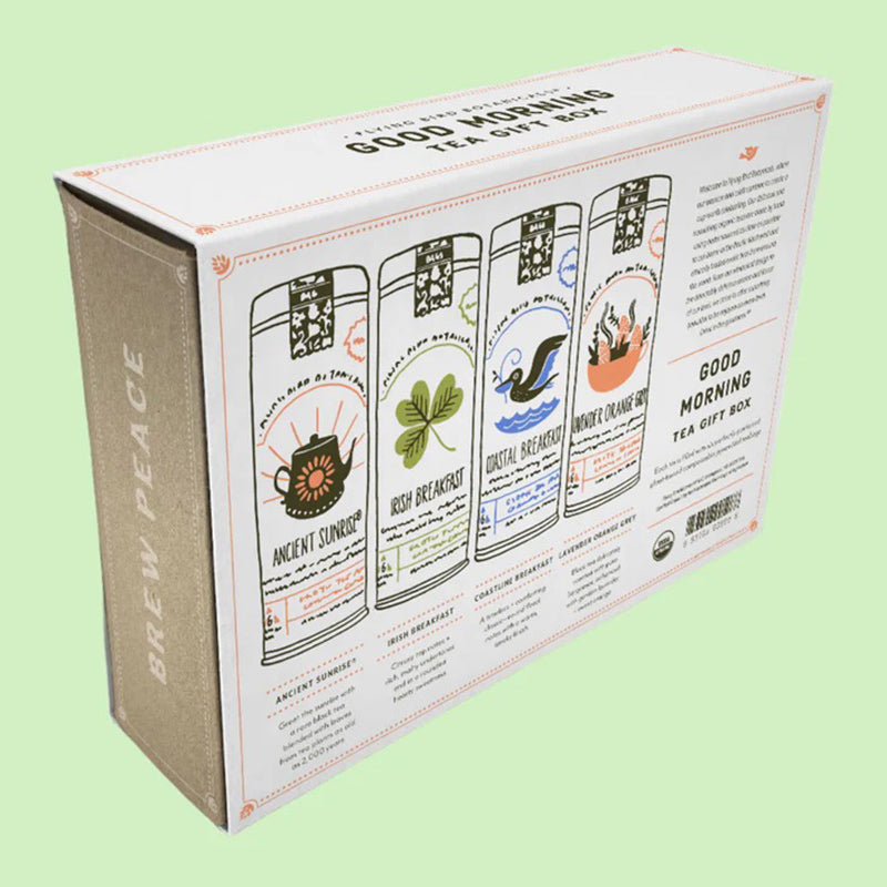 Flying Bird Botanicals Good Morning Tea Gift Box | Made In Washington | Tea Lovers Tea Sampler Gift From the Pacific Northwest