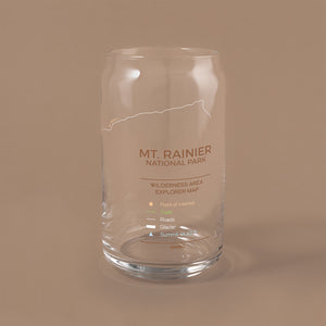 Narbo Mt Rainier The Can Tall Boy Beer Glass | Made In Washington | Mount Rainier Souvenir Glass