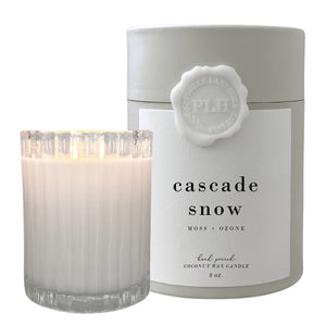 Porter Lane Home Cascade Snow Candle | Made In Washington | Moss + Ozone Exclusive Made In Washington Scent