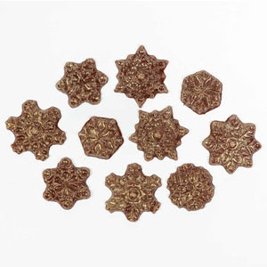 Dolcetta Milk Chocolate Orange Snowflakes | Made In Washington | Chocolate Lover's Holiday Gifts