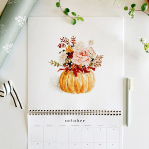 Emily Lex Studio 2025 Bouquets Wall Calendar | Made In Washington | PNW Gifts | Watercolor Calendar 2025